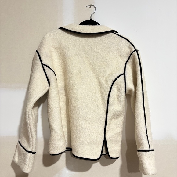 Modern Citizen Cream Teddy Jacket with Black Trim - Picture 8 of 12